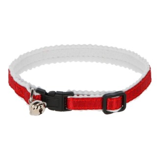KERBL Reflective Collar with Safe Lock for Cat 10mm, Red.
